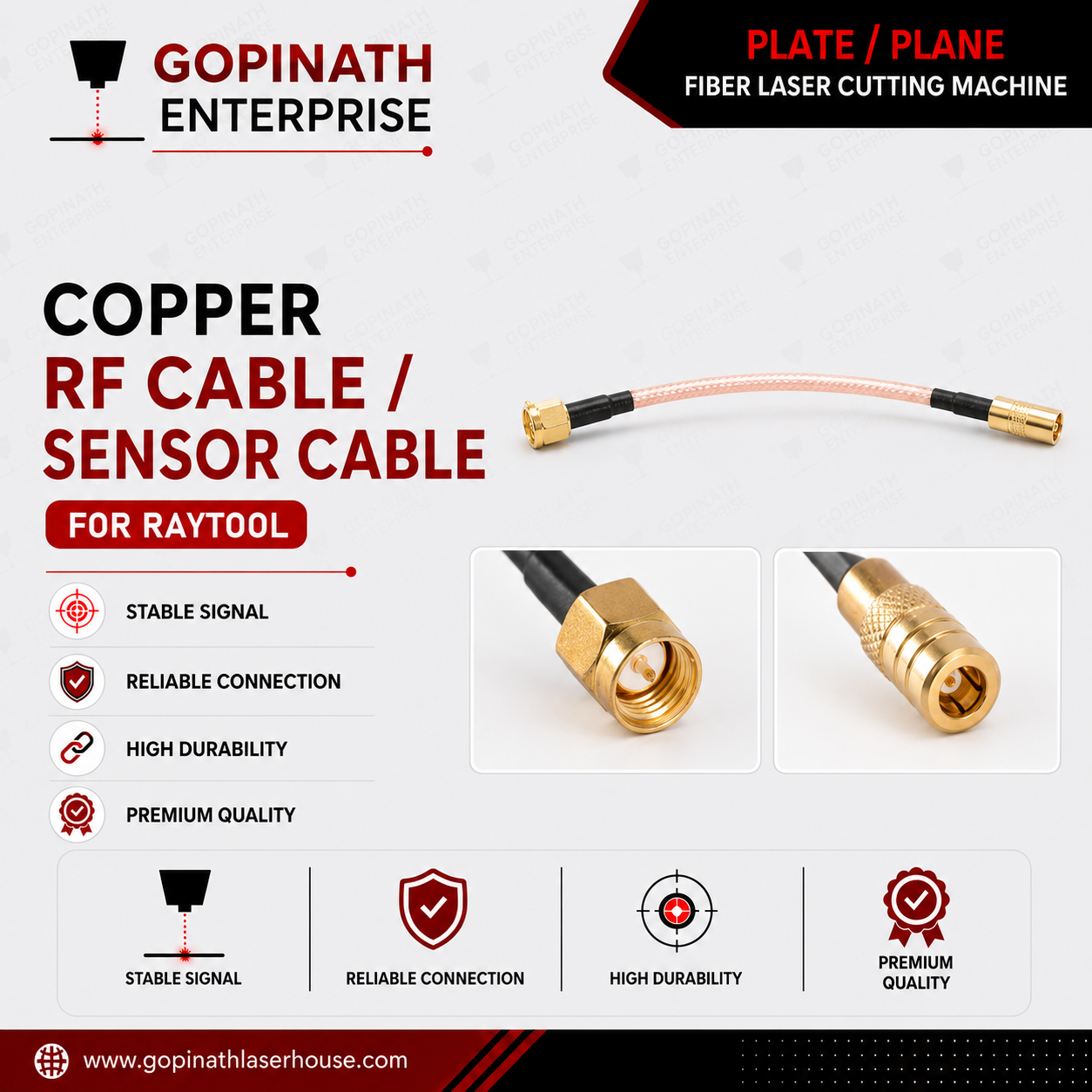 Copper RF Cable/ Sensor Cable For Raytool