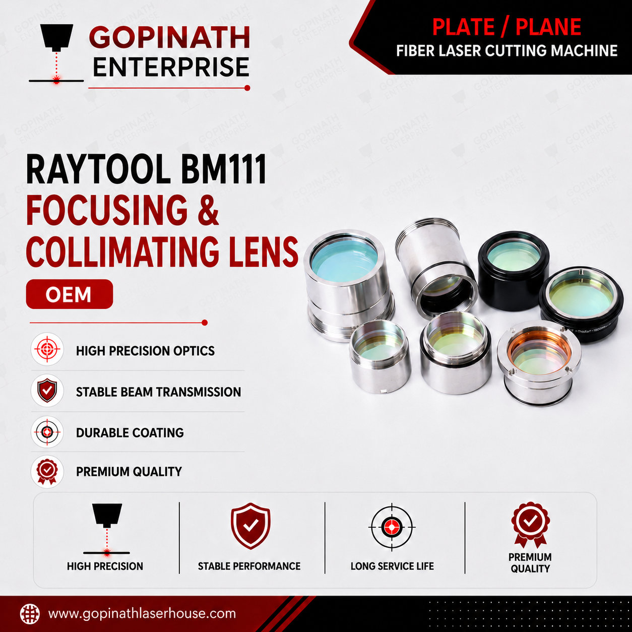 Raytool BM111 - Focusing & Collimating Lens with Assembly (OEM)