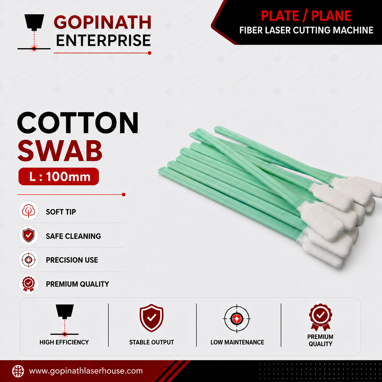 Cotton Swab - Medium | L : 100mm