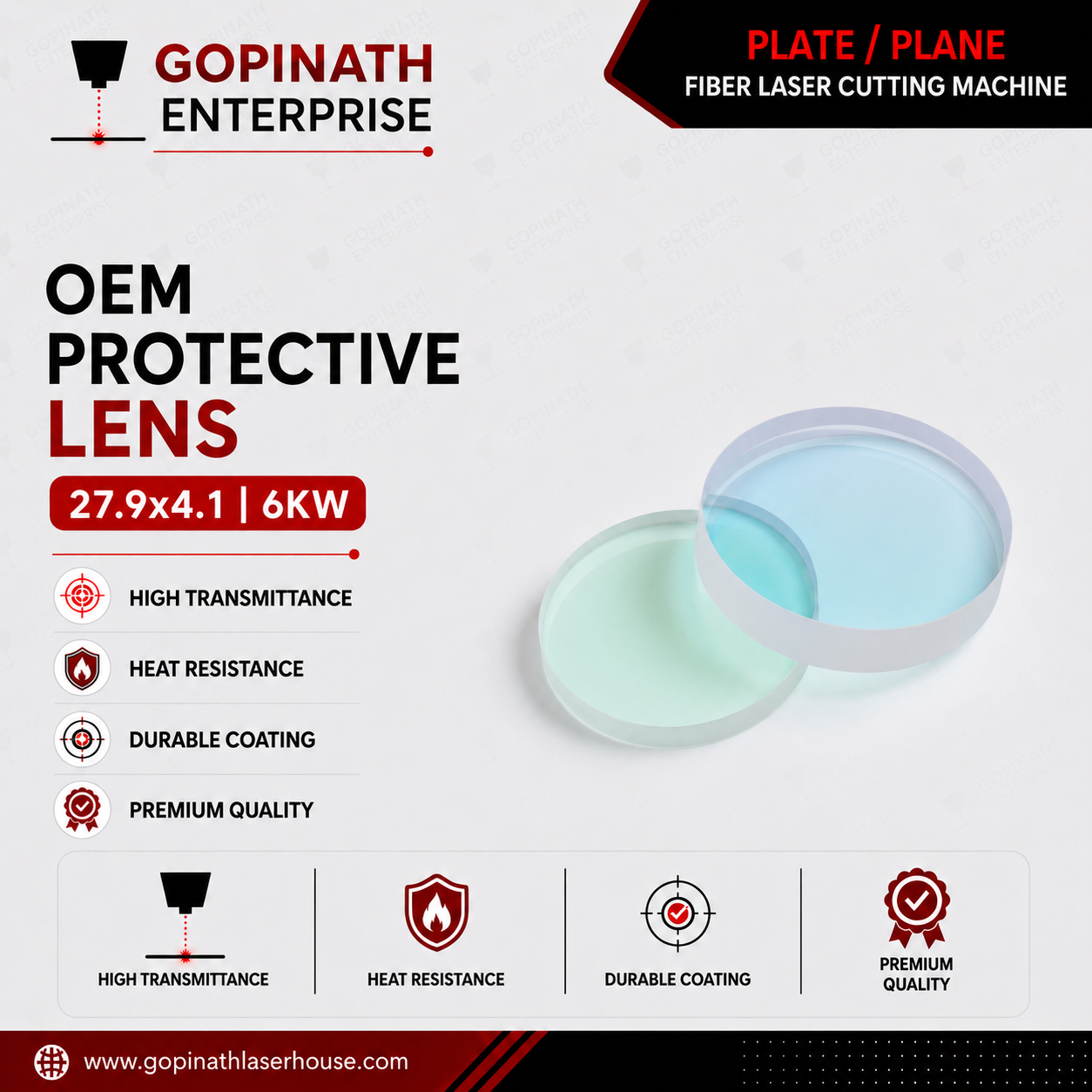 Protective Lens (OEM)| 27.9x4.1(6KW)